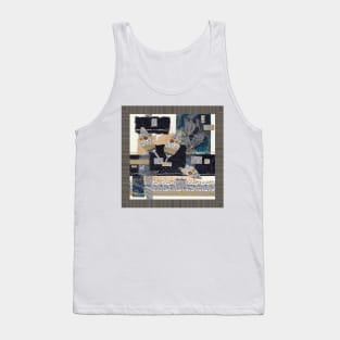 Feather Leaf Collage Tank Top